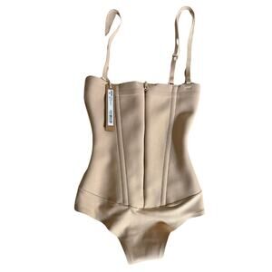 SKIMS Core Sculpt Waist Cincher Thong Clay S NWT $90